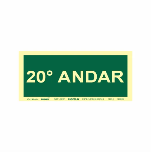 PLACA 20 ANDAR - S17 20
