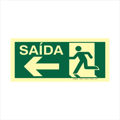 PLACA SAIDA SETA P/ ESQUERDA - PP0561 S13